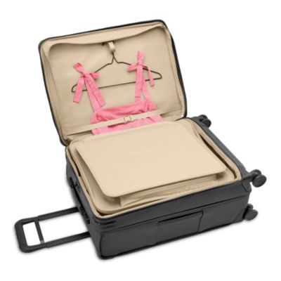 Compact 24" Checked Expandable Spinner Suitcase