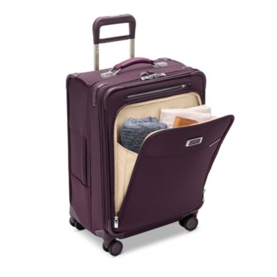 Compact 24" Checked Expandable Spinner Suitcase