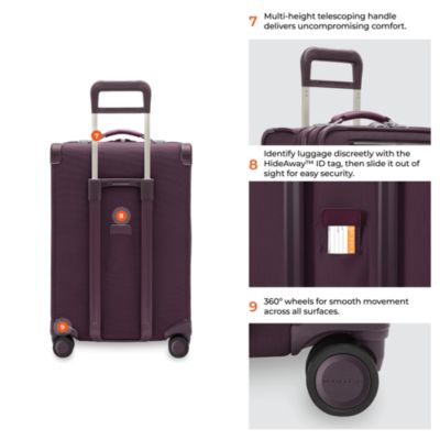 Compact 24" Checked Expandable Spinner Suitcase