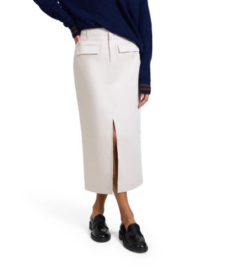  Front Slit Midi Skirt