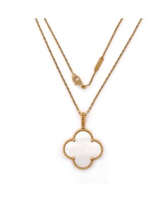  Magic Alhambra Long Necklace 18K Gold and Mother of Pearl, 35.5"