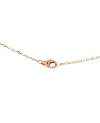  Trinity Diamond Pendant Necklace 18K Tricolor Gold and Diamond, 16"