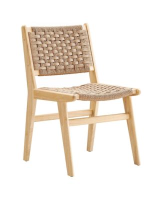 Saoirse Woven Rope Wood Dining Side Chair, Set of 2