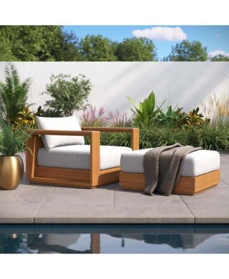 Tahoe Outdoor Patio Powder-Coated Aluminum Armchair, Set of 2