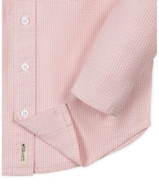 Boys' Organic Long Sleeve Seersucker Shirt - Little Kid