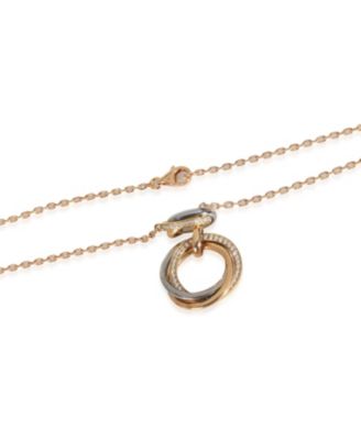  Trinity Lariat 18k 3 Tone Gold Necklace