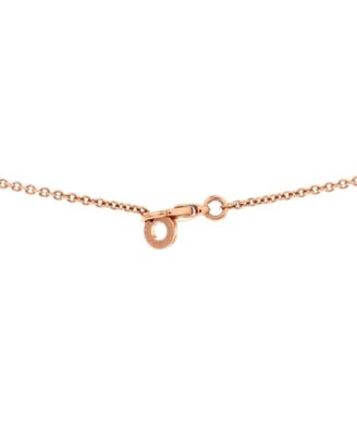  B.Zero1 Pendant Necklace 18K Rose Gold and Ceramic with Diamonds, 18"