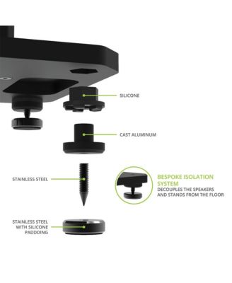 SX30 30" Fillable Speaker Stands with Isolation Feet - Pair (Black)
