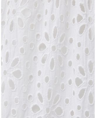  Girls' Eyelet Lila Dress Tiered Smocked Dress - Little Kid, Big Kid