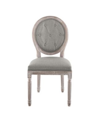 Arise Vintage-Like French Upholstered Fabric Dining Side Chair, Set of 2