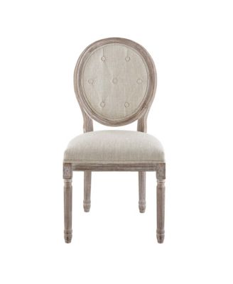 Arise Vintage-Like French Upholstered Fabric Dining Side Chair, Set of 2