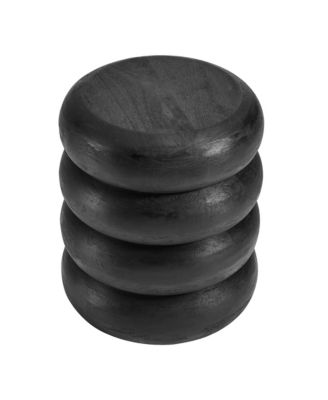 Ellery Round Stacked Wood Side Table