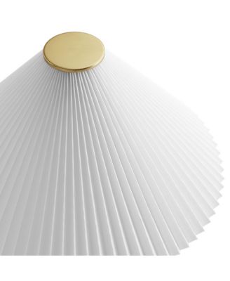 Jessica Wooden Base Table Lamp With Pleated Fabric Shade