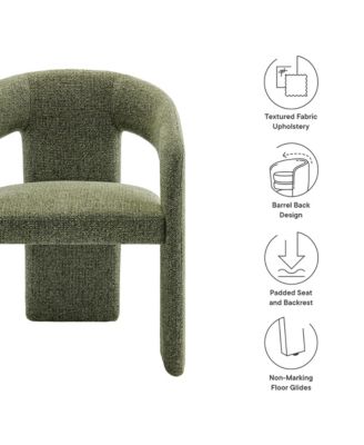 Oslo Barrel Fabric Upholstered Dining Accent Chair