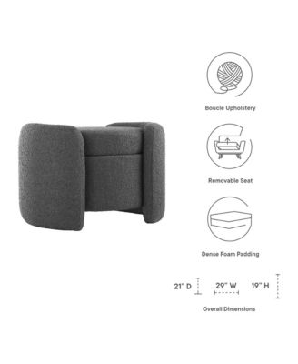 Nebula Boucle Upholstered Ottoman