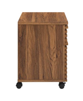 Render Wood Desk and File Cabinet, Set of 2