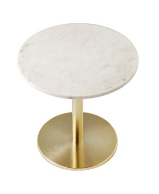Viva Round White Marble Side Table