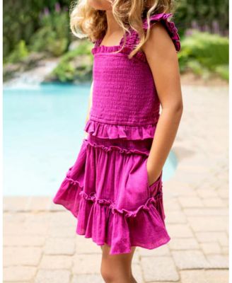  Girls' Zoe Smocked Tiered Dress - Little Kid, Big Kid