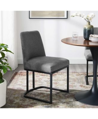  Amplify Sled Base Upholstered Fabric Dining Side Chair