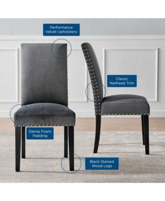Parcel Performance Velvet Dining Side Chairs, Set of 2