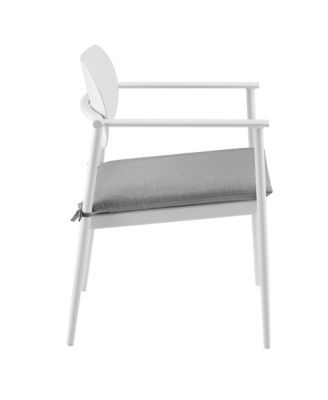 Aeris Stackable Outdoor Patio Aluminum Dining Armchair, Set of 2