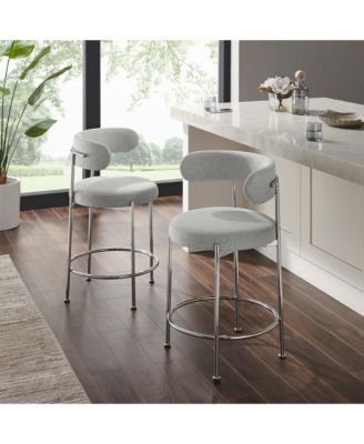 Albie Fabric Counter Stools, Set of 2