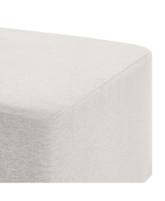 Callum Large 28" Square Woven Heathered Fabric Upholstered Ottoman