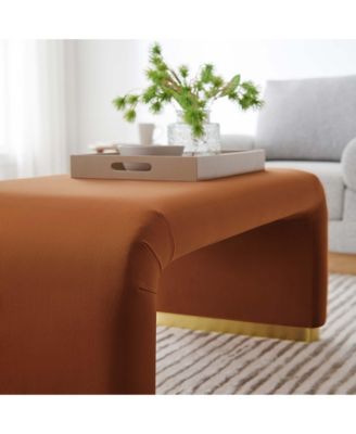 Koda Performance Velvet Waterfall Ottoman