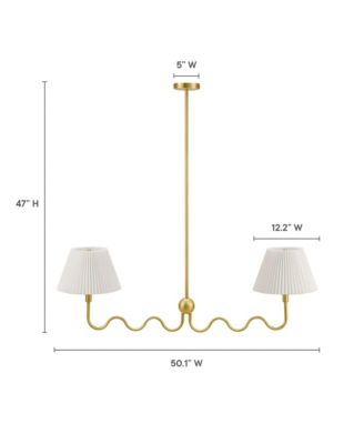  Wave Squiggle 2-Arm Pendant Light