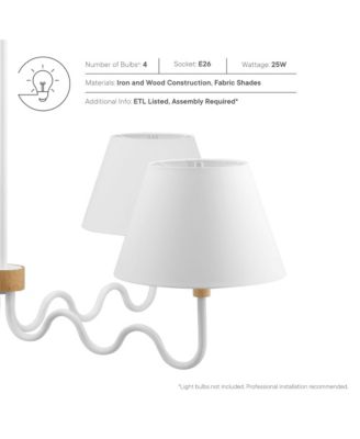Sunlit Squiggle 4-Arm Pendant Light