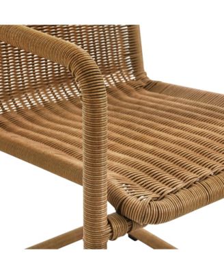 Abacus Outdoor Patio Wicker Dining Chairs, Set of 2