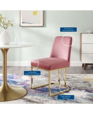 Amplify Sled Base Performance Velvet Dining Chairs, Set of 2