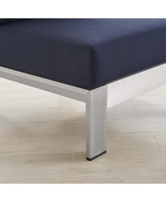  Shore Sunbrella Fabric Aluminum Outdoor Patio Armless Chair