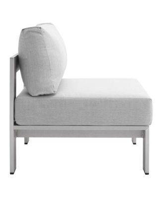  Shore Sunbrella Fabric Aluminum Outdoor Patio Armless Chair