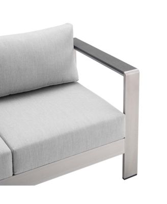  Shore Sunbrella Fabric Aluminum Outdoor Patio Loveseat