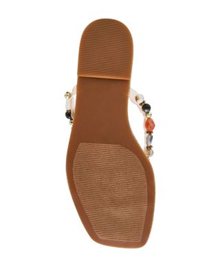 Women's Marble Embellished Thong Sandals