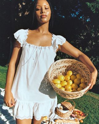 Voile Flutter Sleeved Mini Nightgown - Exclusive