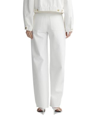 Miro High Rise Barrel Jeans in White Fountain