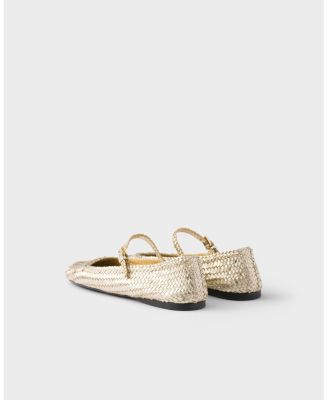  Women's Woven Leather Ballerinas