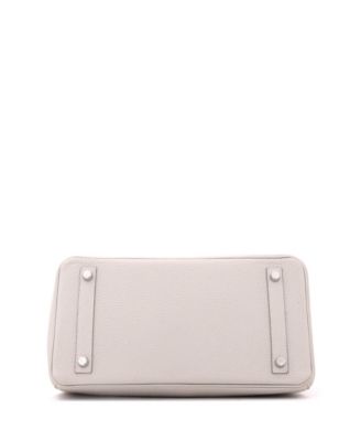 Birkin 30 Handbag Grey Togo with Palladium Hardware