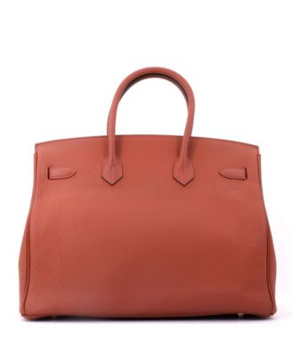 Birkin 35 Handbag Brown Togo with Gold Hardware