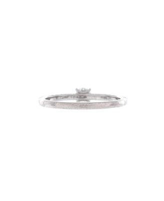  0.20CT Etincelle de Cartier Solitaire Ring Platinum with RBC Diamond and Pave Diamonds E/VVS2