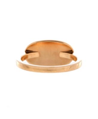 Small Chaine d'Ancre Verso Ring 18K Rose Gold with Ceramic