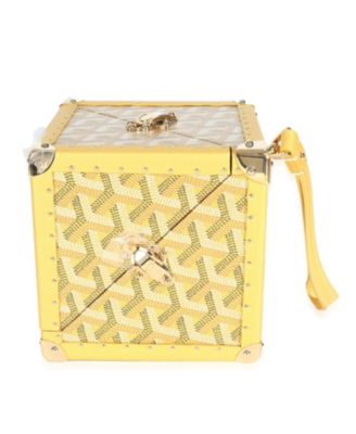 De Trunk Bag Leather;Canvas Handbag