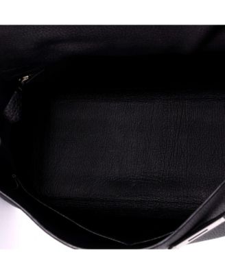 Kelly 32 Handbag Black Togo with Palladium Hardware