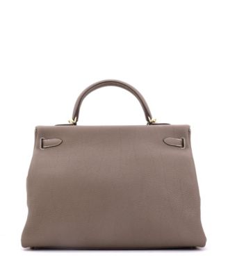 Kelly 35 Handbag Grey Togo with Gold Hardware