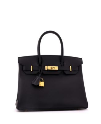 Birkin 30 Handbag Black Epsom with Gold Hardware
