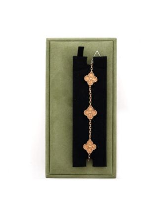  Vintage Alhambra 5 Motifs Bracelet 18K Rose Gold