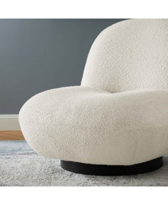 Kindred Boucle Upholstered Upholstered Fabric Swivel Chair