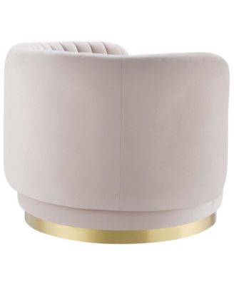 Embrace Tufted Performance Velvet Swivel Chair